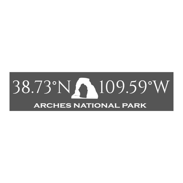 Arches National Park Coordinates Handcrafted Wooden Sign - Large