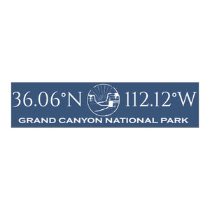 Grand Canyon National Park Coordinates Handcrafted Wooden Sign - Large