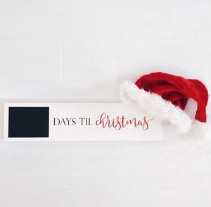 Countdown to Christmas Handcrafted Wooden Sign