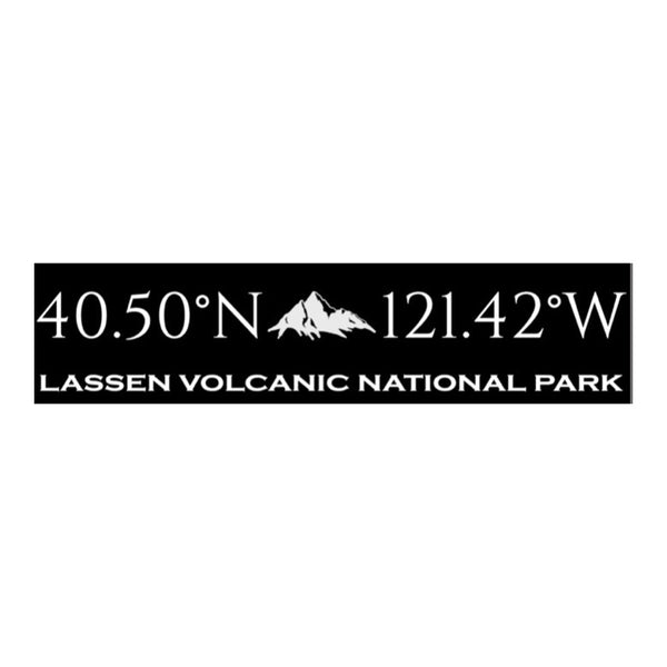 Lassen Volcanic National Park Coordinates Handcrafted Wooden Sign - Large