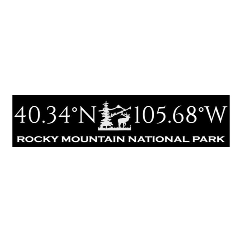 Rocky Mountain National Park Coordinates Handcrafted Wooden Sign - Large