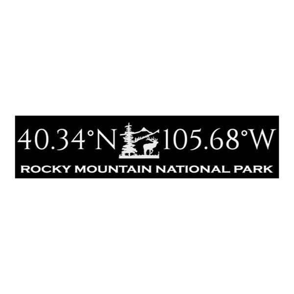 Rocky Mountain National Park Coordinates Handcrafted Wooden Sign - Large