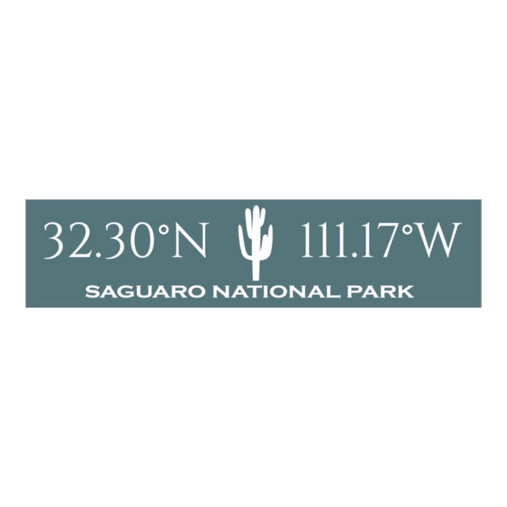 Saguaro National Park Coordinates Handcrafted Wooden Sign - Large
