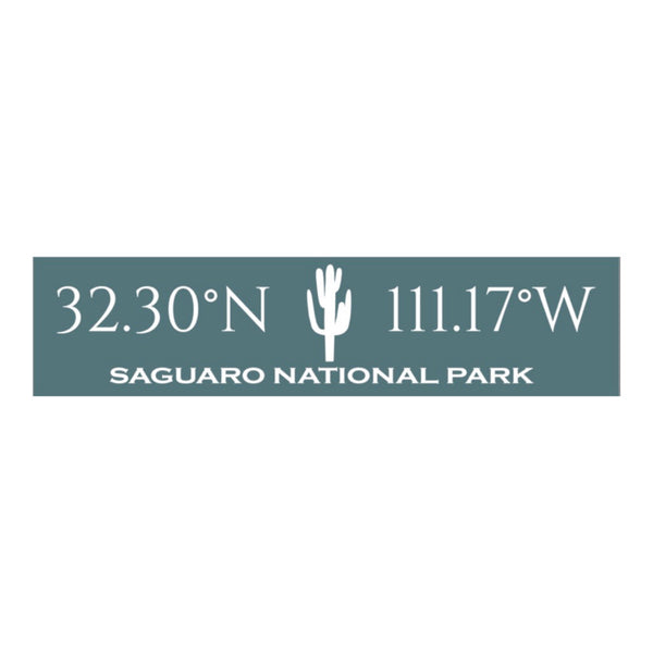 Saguaro National Park Coordinates Handcrafted Wooden Sign - Large